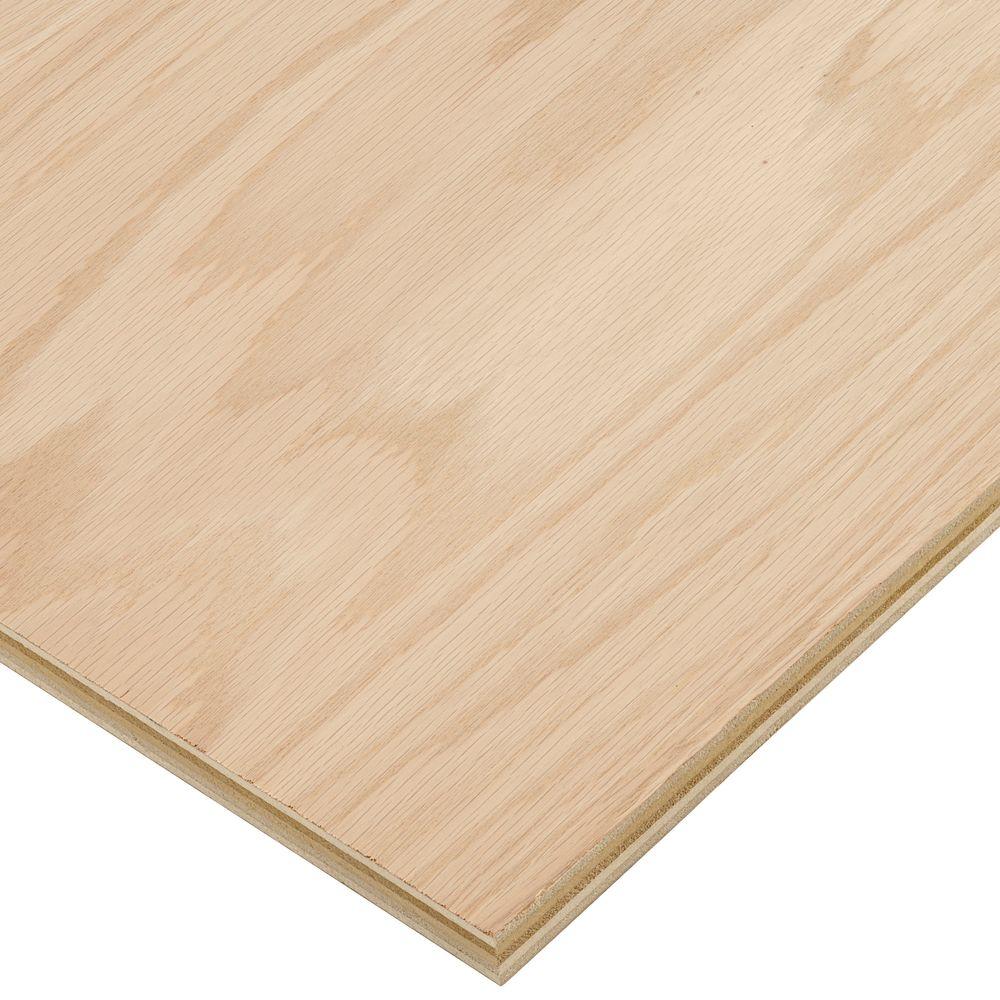 Columbia Forest Products 3 4 In X 4 Ft X 8 Ft Purebond Red Oak