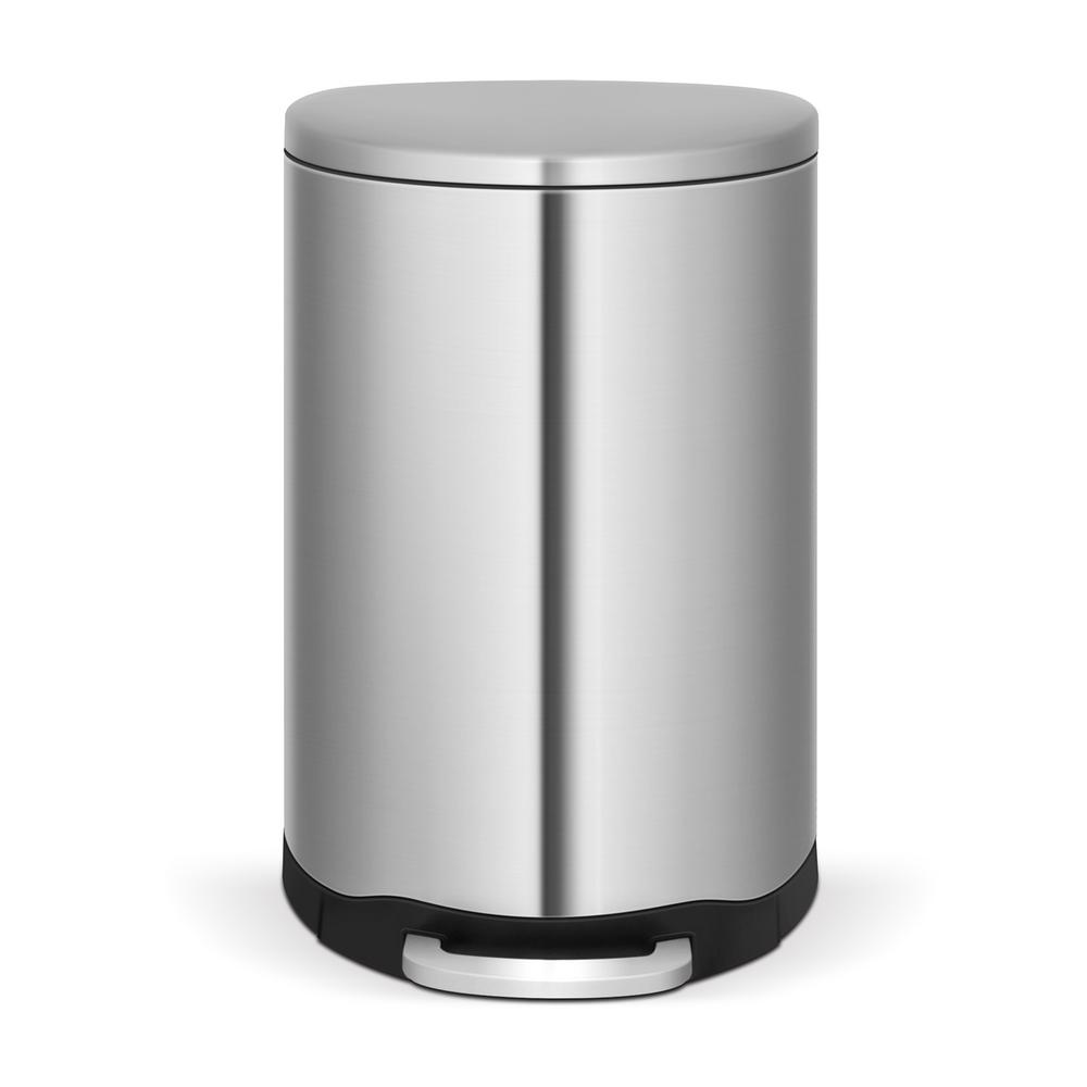 Innovaze 3 2 Gal 12 Liter Fingerprint Free Brushed Stainless Steel Semi Round Step On Trash Can Mgcs As1807 The Home Depot - Half Round Trash Bin Innovaze 3 2 Gal 12 Liter Fingerprint Free Brushed Stainless Steel Semi Round Step On Trash Can Mgcs As1807 The Home Depot - Half Round Trash Bin