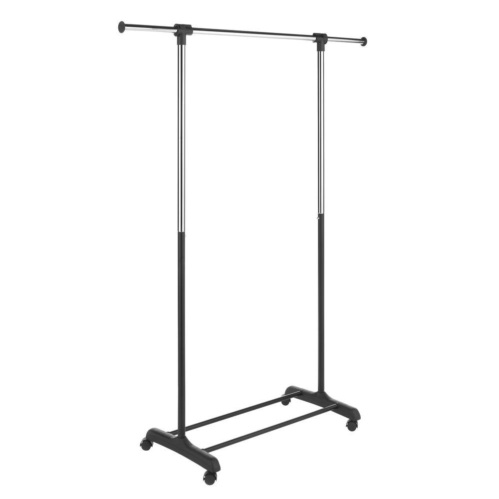 Whitmor 48 in. x 68 in. Metal Extendable 4Wheeled Garment Rack in