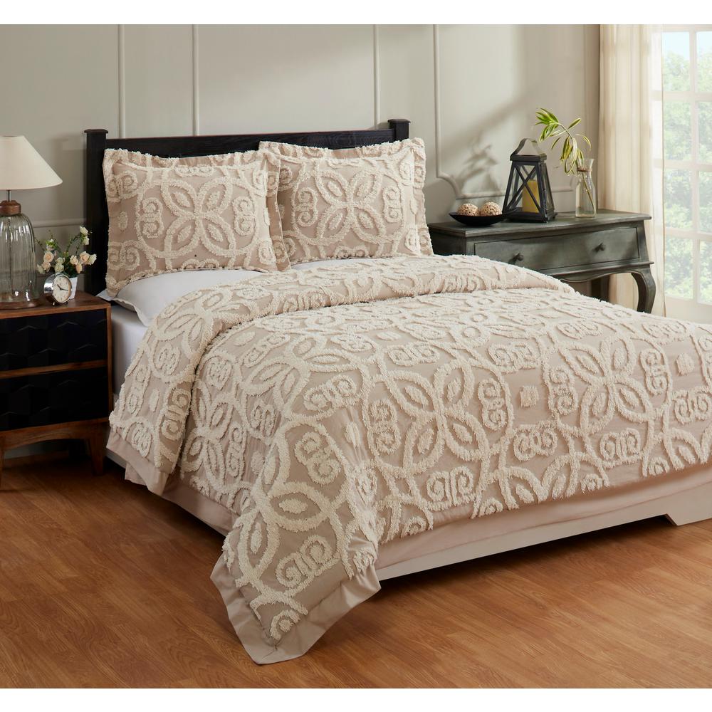 Better Trends Eden 68 In X 90 In Linen Ivory Twin Comforter