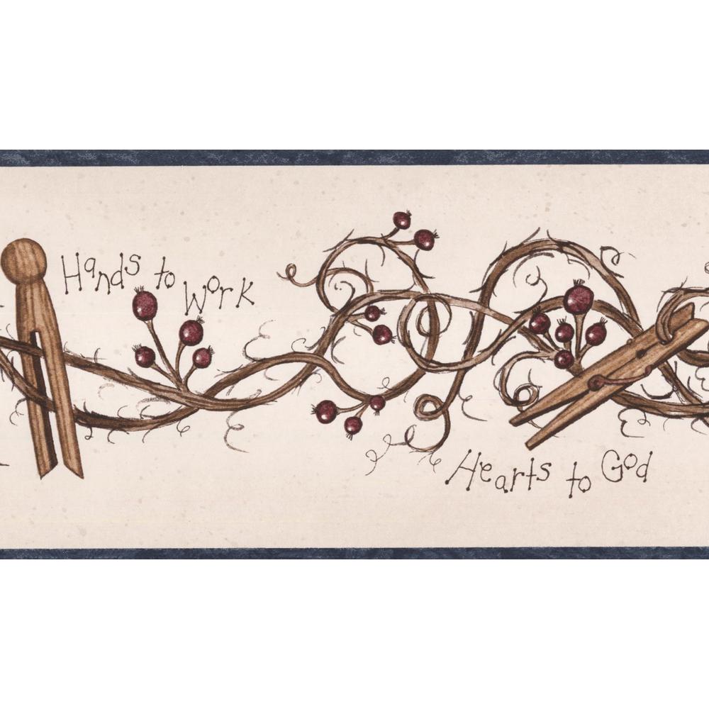 Chesapeake Border Multi Wallpaper BorderPC95163B The Home Depot