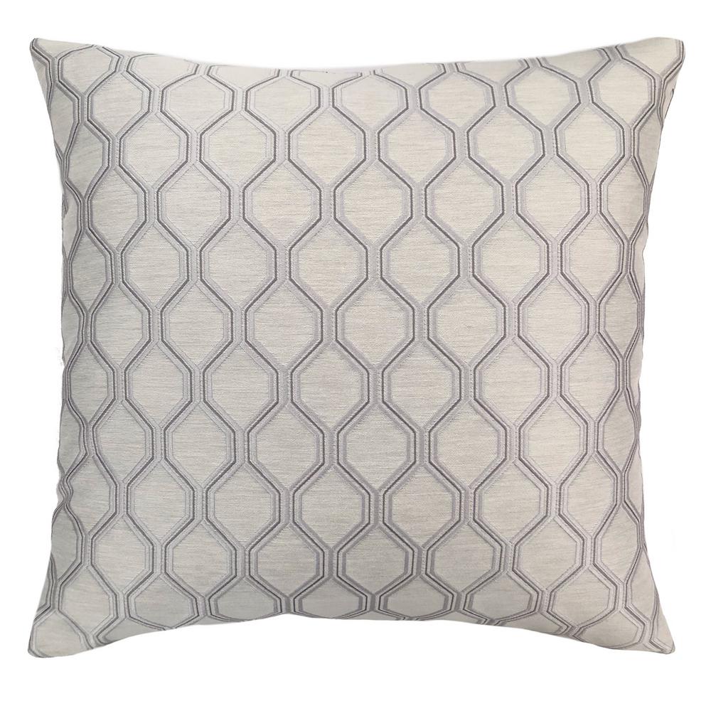 Andante Platinum Jacquard Feather And Down Standard Throw Pillow Andante Platinum Jacquard Feather And Down Standard Throw Pillow