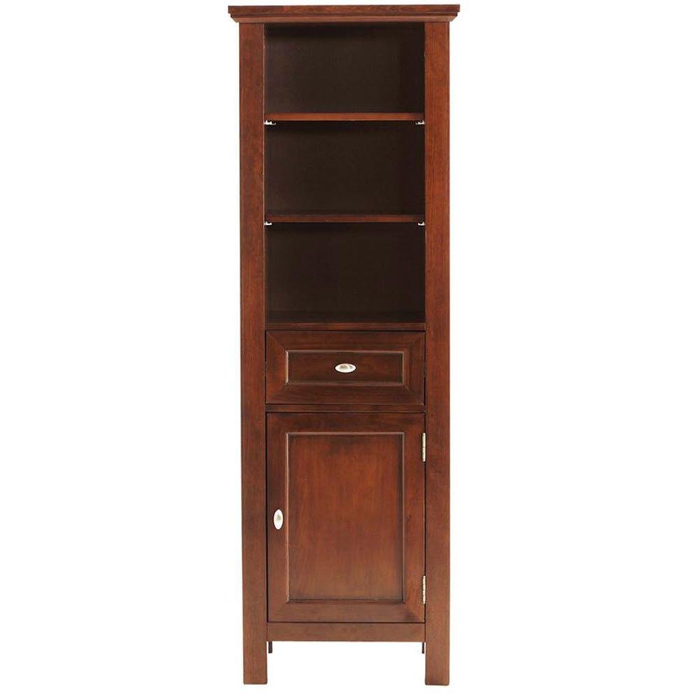 Home Decorators Collection Austell 20 In W X 60 In H X 14 In D Bathroom Linen Storage Cabinet In Espresso Bf 25232 Es The Home Depot