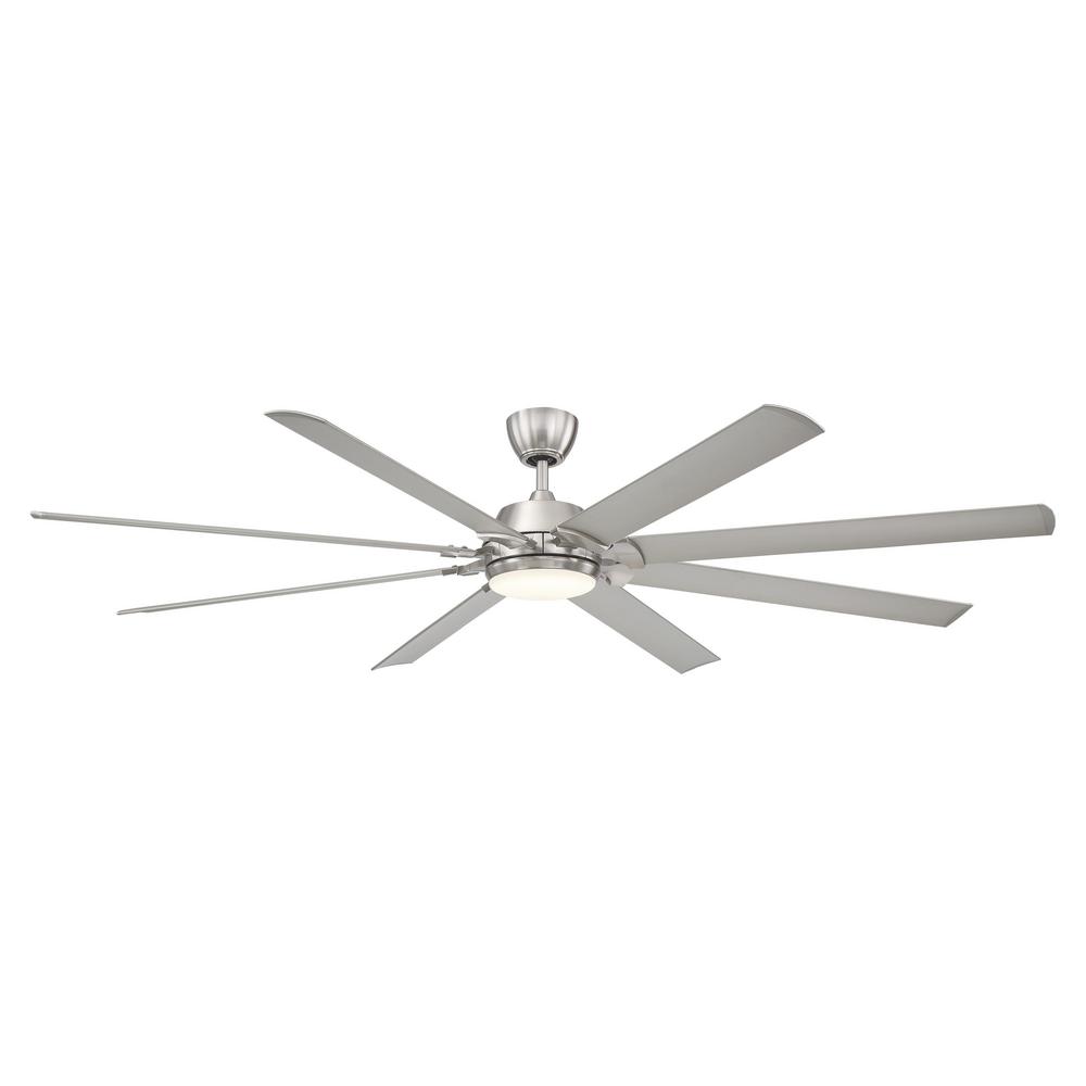 Home Decorators Collection Glenmeadow 84 In Led Outdoor Brushed Nickel Ceiling Fan With Remote Control