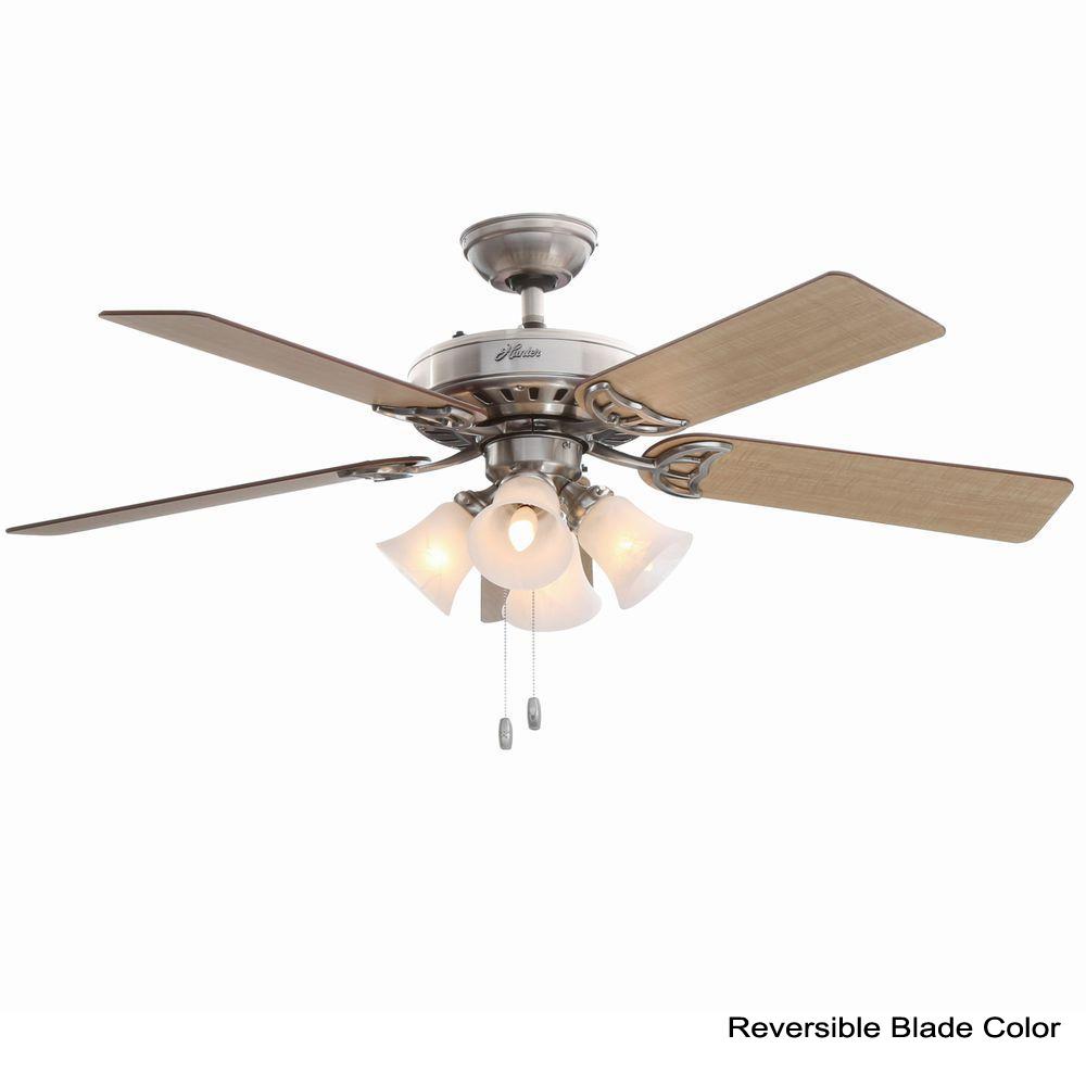 Hunter Studio Series 52 In Indoor Brushed Nickel Ceiling Fan With Light Kit