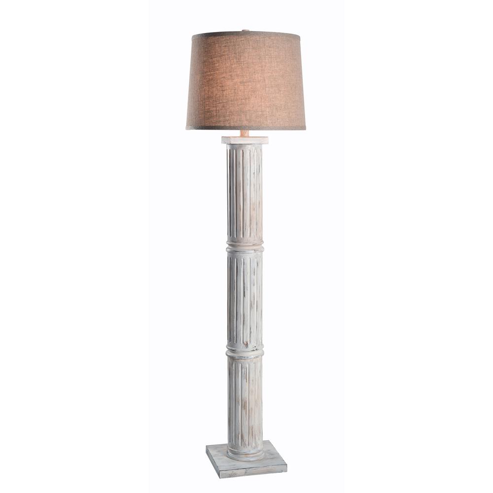 Kenroy Home Doric 63 In. White Floor Lamp with Cream Shade ... Kenroy Home Doric 63 In. White Floor Lamp with Cream Shade ...