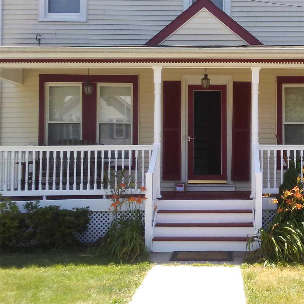 Weatherables Delray 36 in Vinyl White Colonial Stair Railing Kit x 72 in