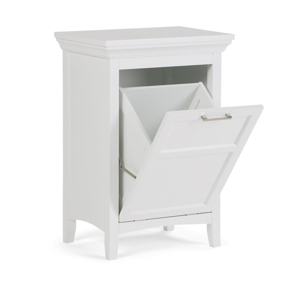 Avington Ready To Assemble 20.5 in. W x 30 in. H x 15 in. D Laundry Hamper in White