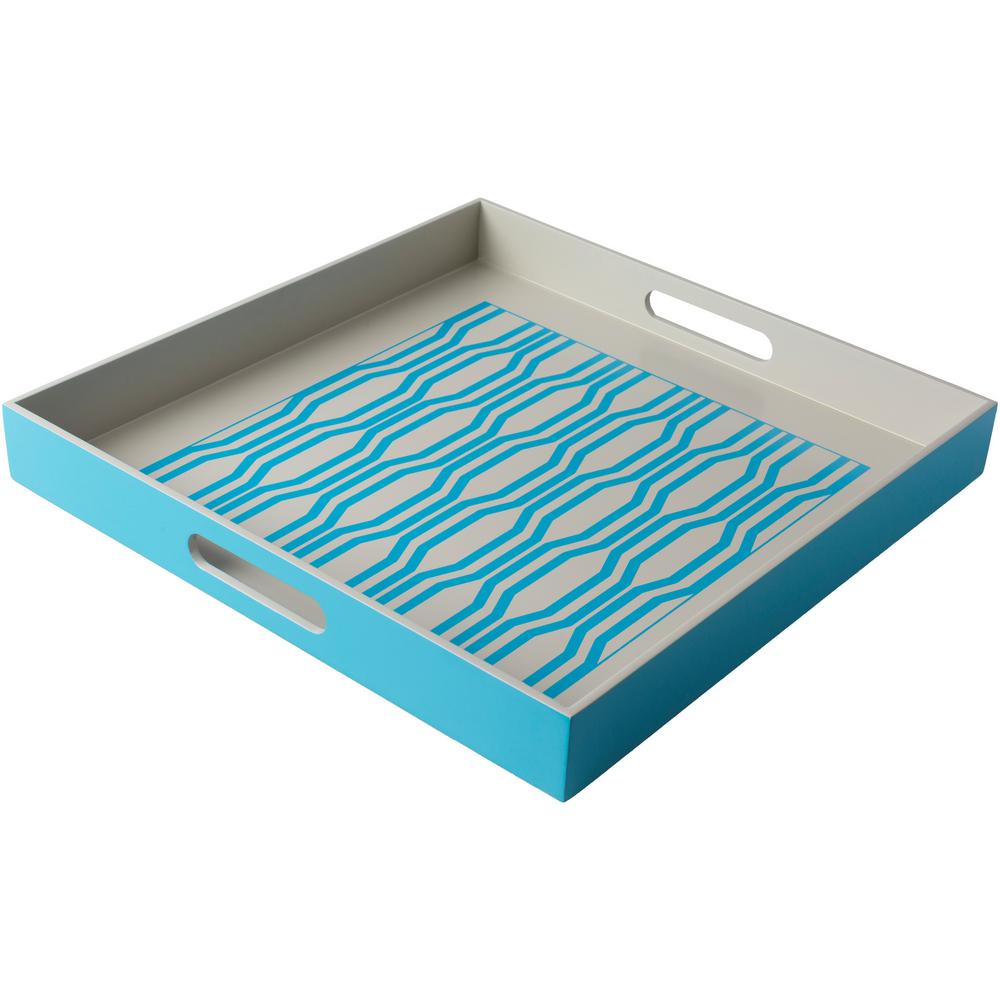 blue decorative tray