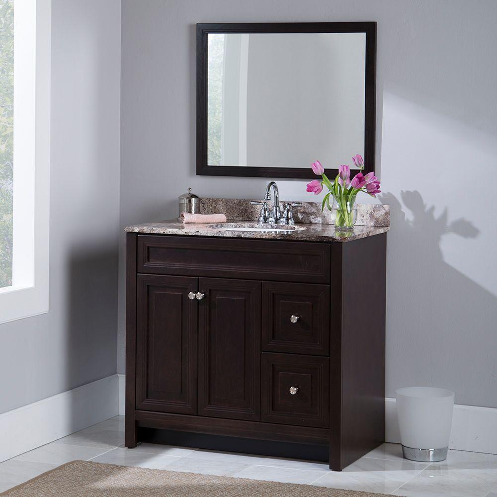 36 Inch Vanities Home Decorators Collection Special S Brinkhill 36 In W Bath Vanity Cabinet Only Chocolate