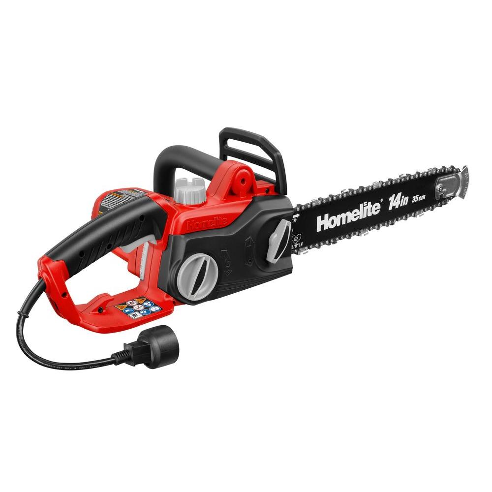 Homelite 14 In 9 Amp Electric Chainsaw UT43103A The Home Depot   Homelite Electric Chainsaws Zr43100 64 145 