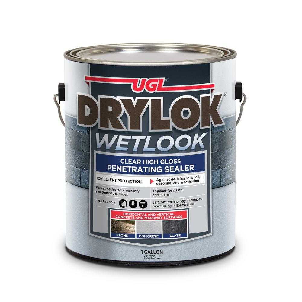 DRYLOK WETLOOK 1 gal. Clear High Gloss Penetrating Concrete Sealer