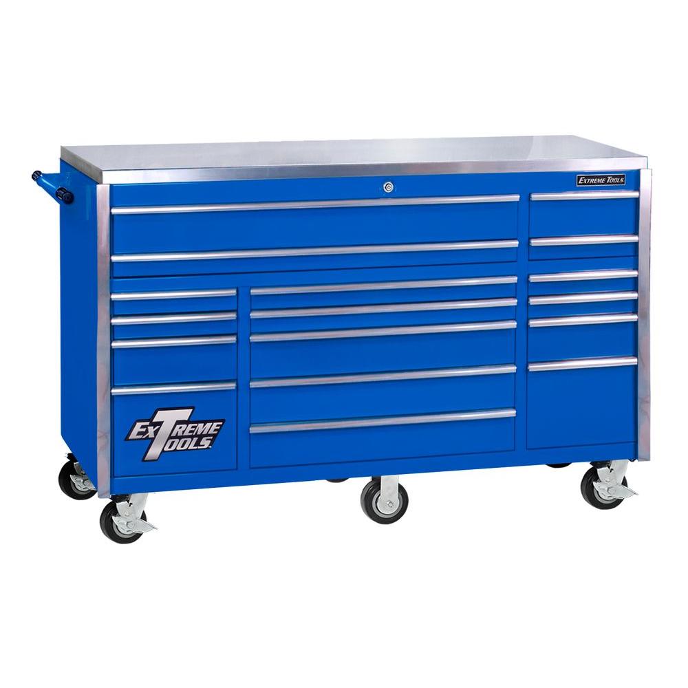 Extreme Tools 72 In 17 Drawer Professional Roller Cabinet With