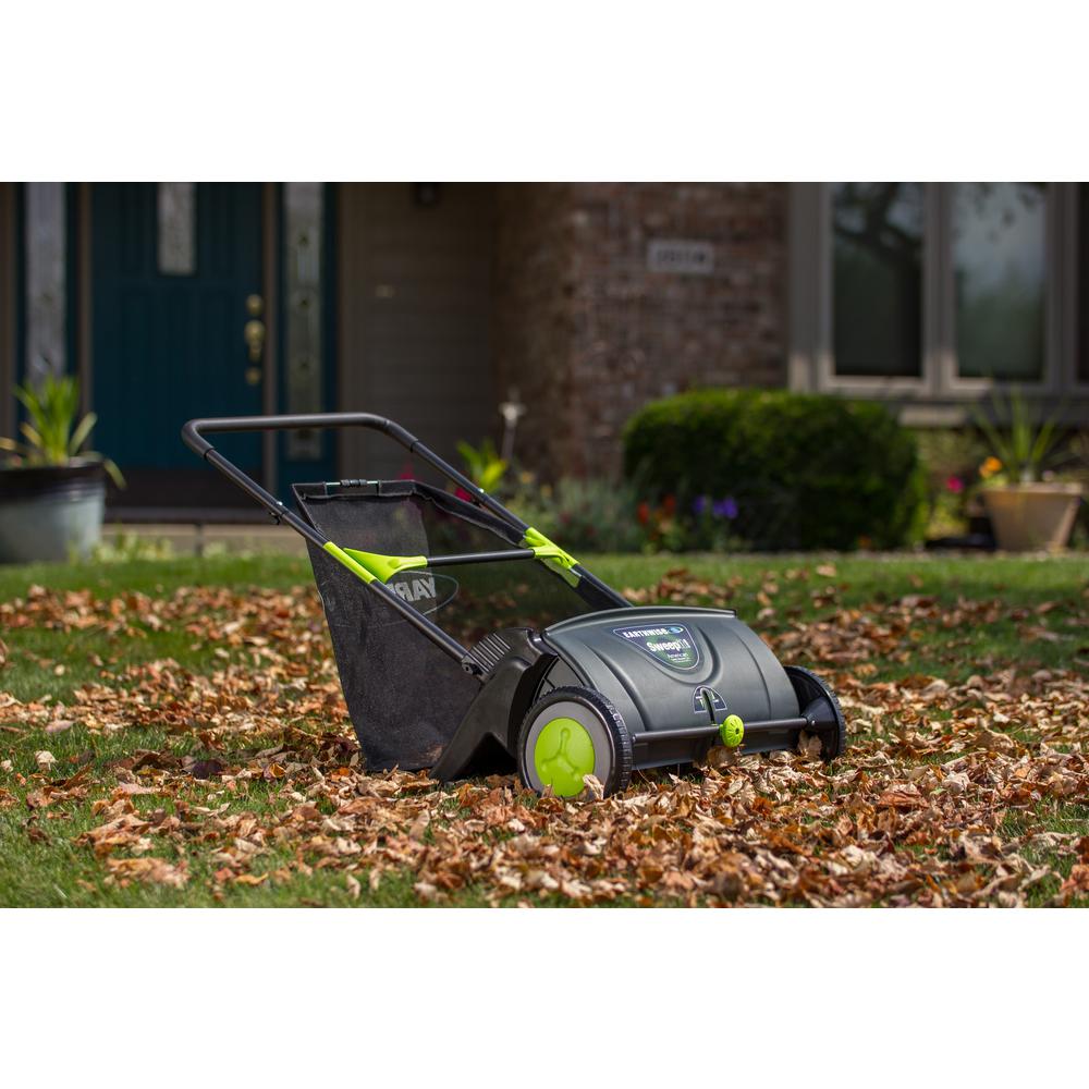 Lawn Mower Sweeper With Removable Collection Bag 21 In Leaf Debris