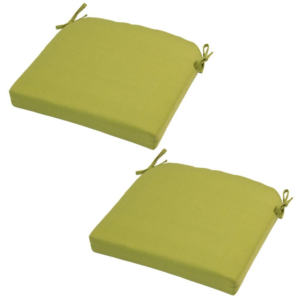 Hampton Bay 21 X 20 5 Outdoor Chair Cushion In Standard Green Solid Hampton Bay 21 X 20 5 Outdoor Chair Cushion In Standard Green Solid 2 Pack