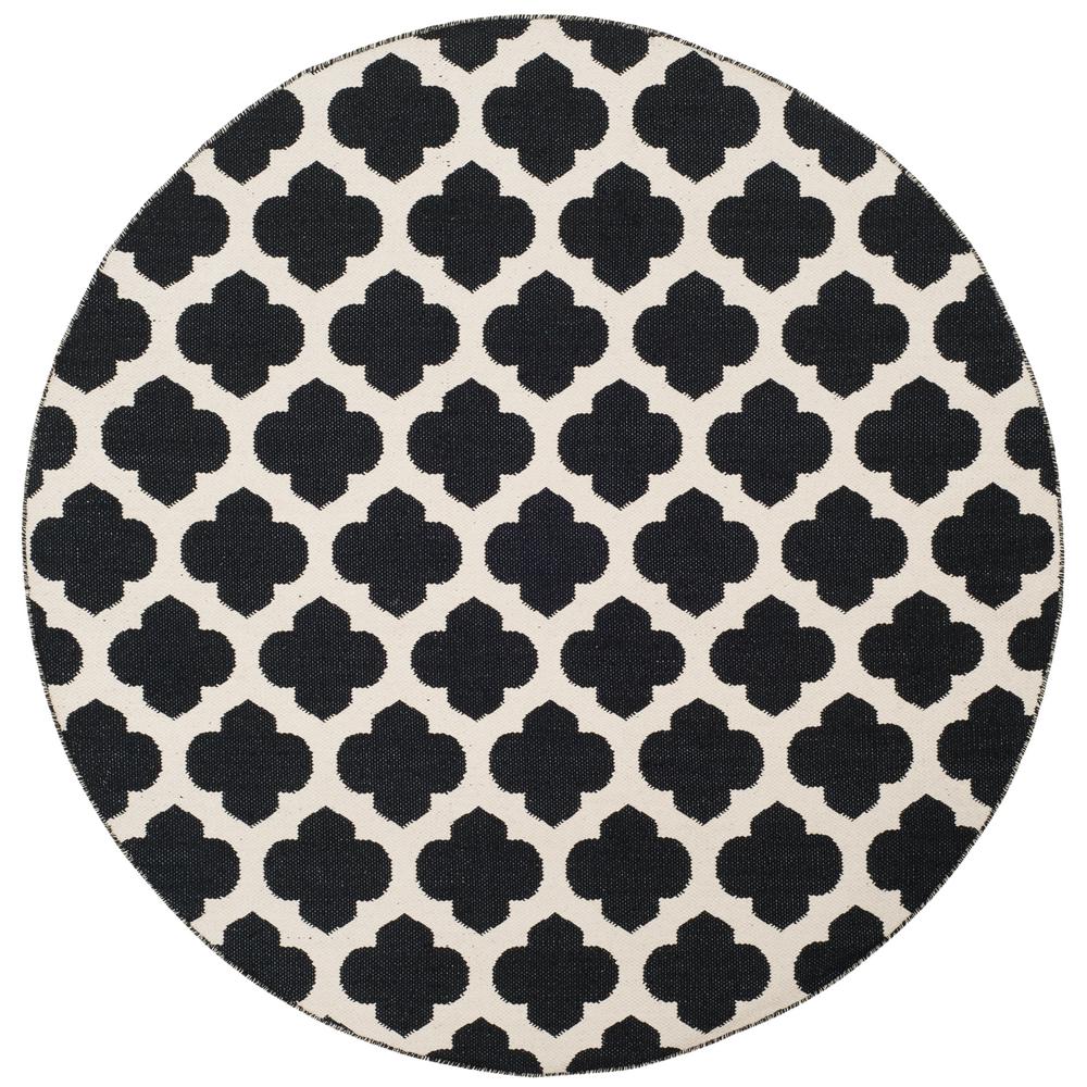 6 Round Area Rugs The Home Depot Montauk Black Ivory 6 Ft X Round Area Rug