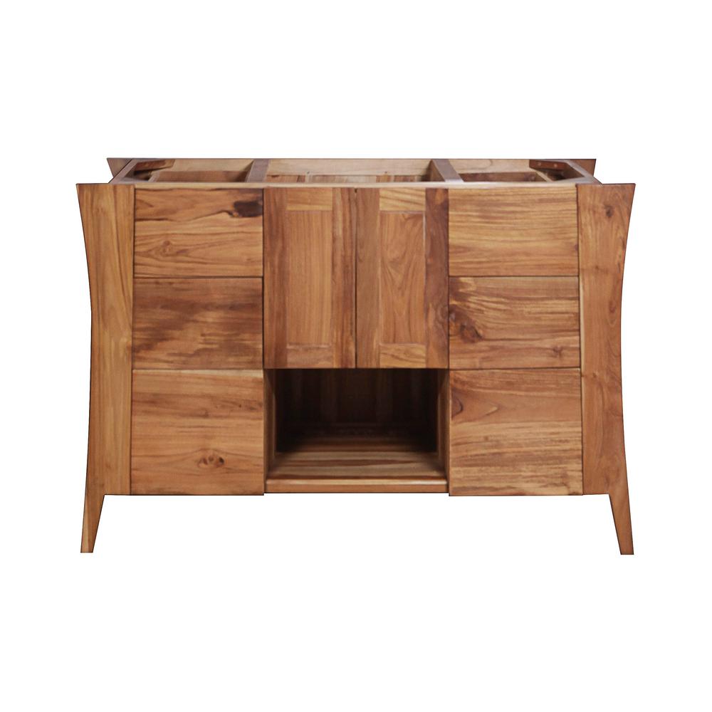 Curvature 48 in. L Teak Vanity ...