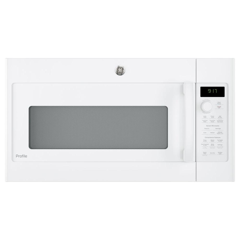 GE Profile 1.7 cu. ft. Convection Over the Range Microwave in WhitePVM9179DKWW The Home Depot