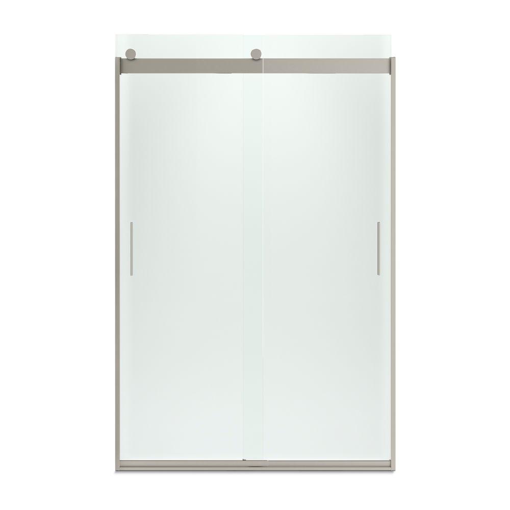 Kohler Levity 48 In X 74 Semi Frameless Sliding Shower Door Nickel With Handle