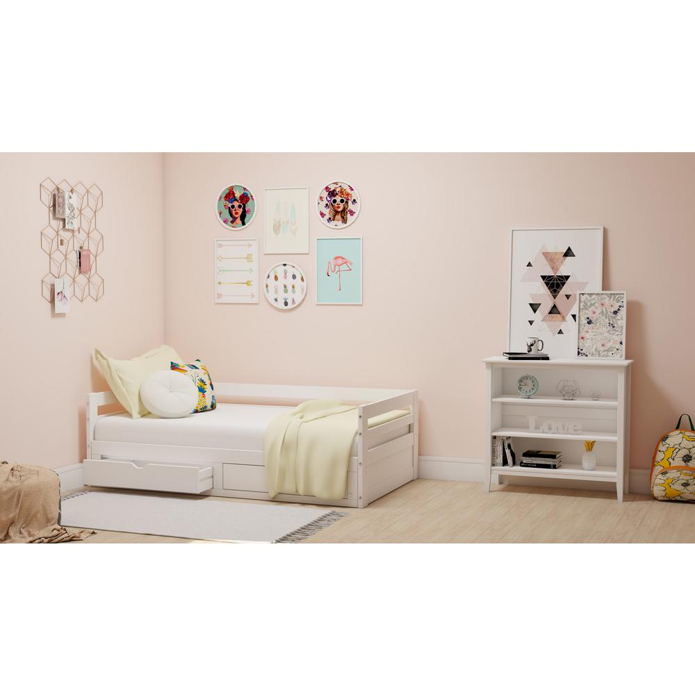 Alaterre Furniture Jasper White Twin To King Extending Day Bed