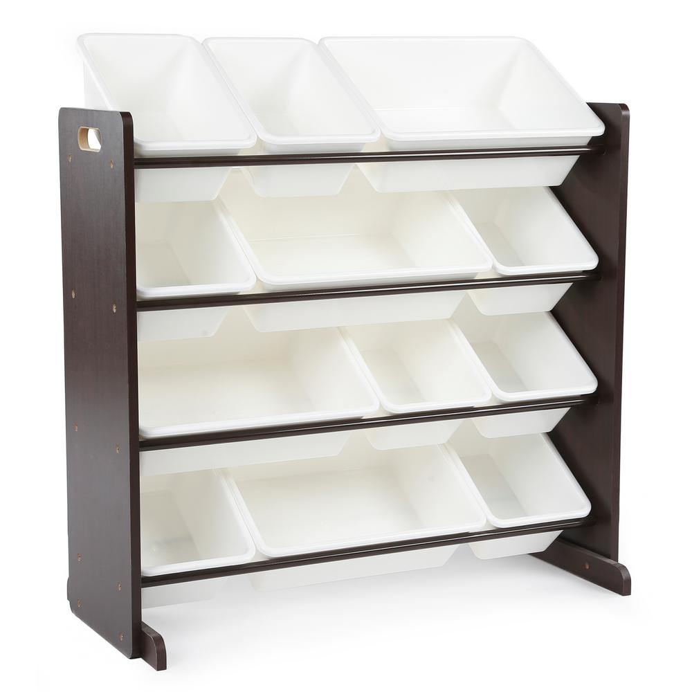 Tot Tutors Espresso Collection Espresso And White Kids Toy Storage