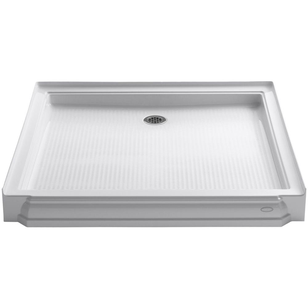 KOHLER Memoirs 60 in. x 34 in. Single Threshold Shower Base in WhiteK