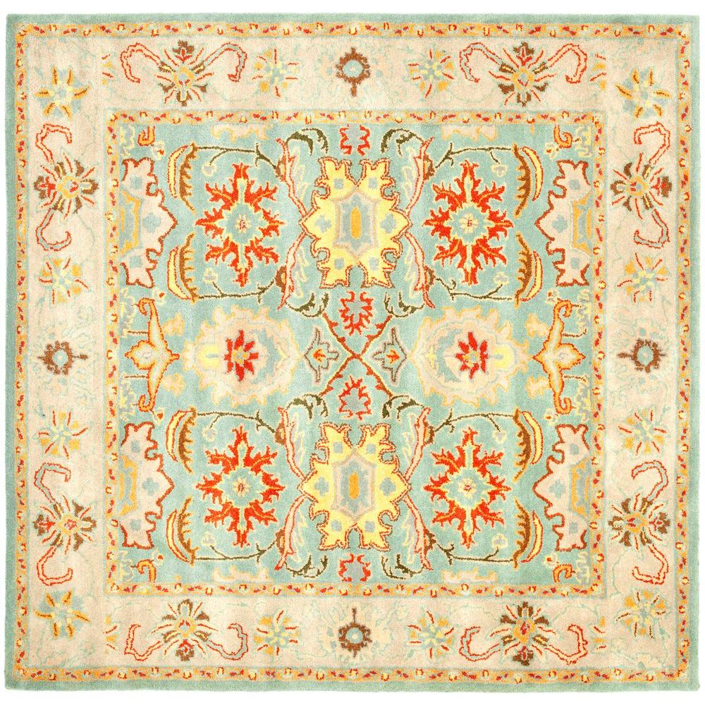 Safavieh Heritage Light Blue Ivory 4 Ft X Square Area Rug Safavieh Heritage Light Blue Ivory 4 Ft X Square Area Rug