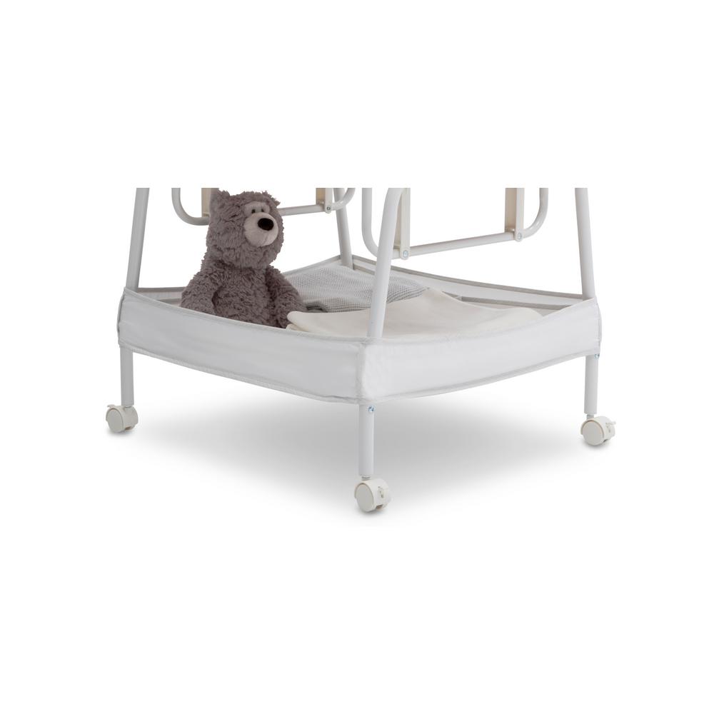 delta children's products deluxe gliding bassinet silver lining