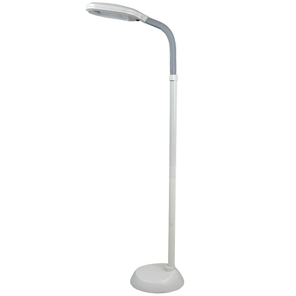 Trademark Home Deluxe Sunlight 55 In White Floor Lamp 72 0820 The Depot White Floor Lamp 72 0820, What Floor Lamp Gives Off The Most Light