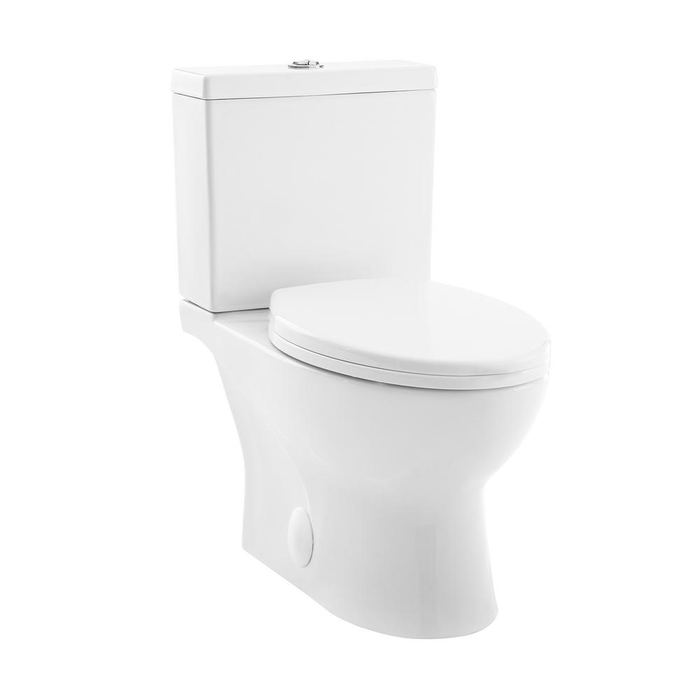 Swiss Madison Cache 2Piece Elongated Toilet Dual Flush in WhiteSM
