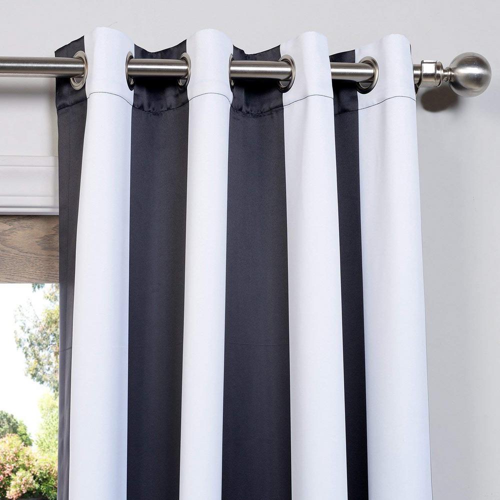 Exclusive Fabrics Furnishings Semi Opaque Awning Black And White