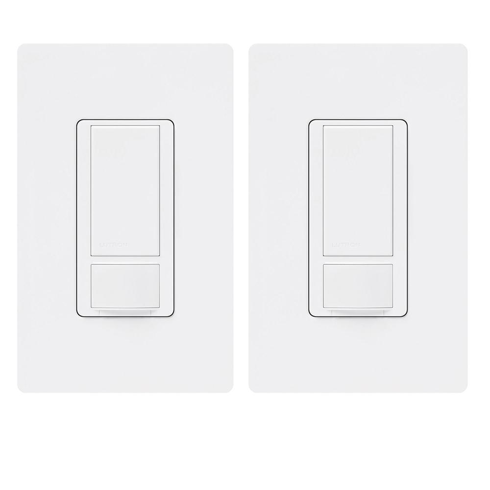 Lutron Maestro 2 Amp Motion Sensor Switch with Wallplate, SinglePole