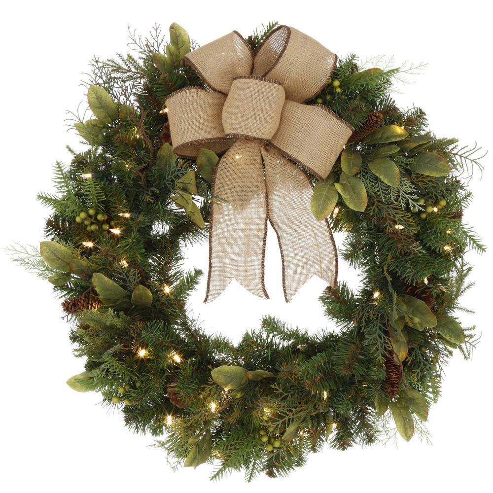 Home Accents Holiday 30 In Led Pre Lit Nature Inspired Artificial