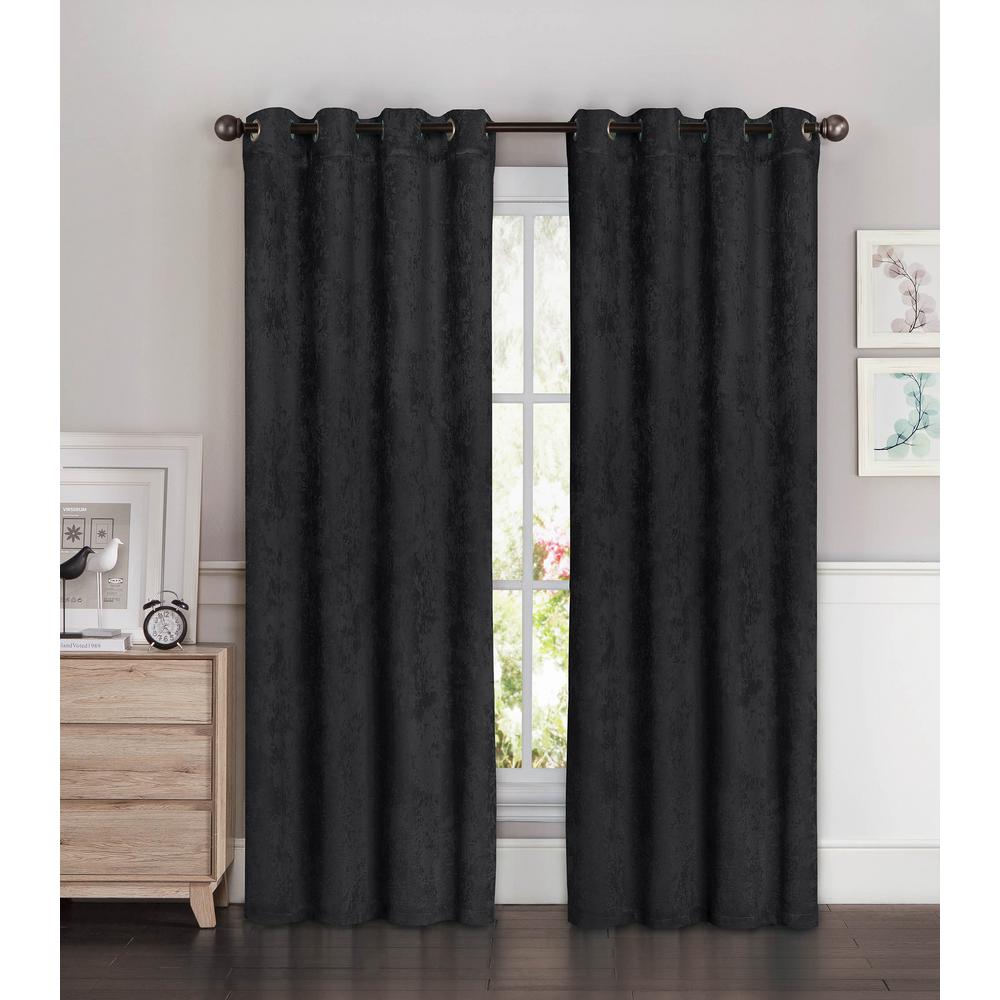 Bella Luna Blackout Faux Suede 54 In W X 84 In L Room Darkening