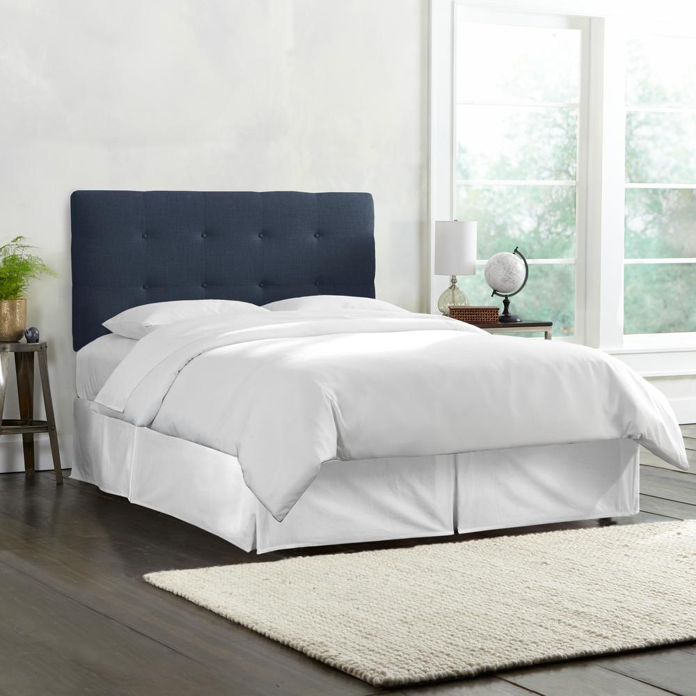 Linen Navy King Tufted Headboard 793klnnnv The Home Depot Internet 301871917 Linen Navy King Tufted Headboard
