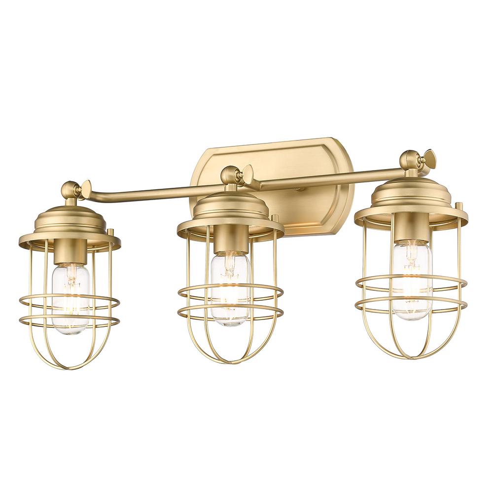 Champagne Bronze Light Fixtures Traditional Outdoor Wall Light From   Brushed Champagne Bronze Golden Lighting Vanity Lighting 9808 Ba3 Bcb 64 600 