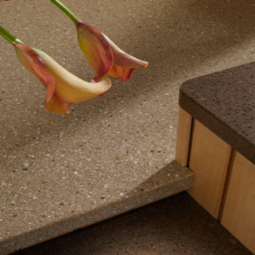 Corian 2 In X 2 In Solid Surface Countertop Sample In Oat C930