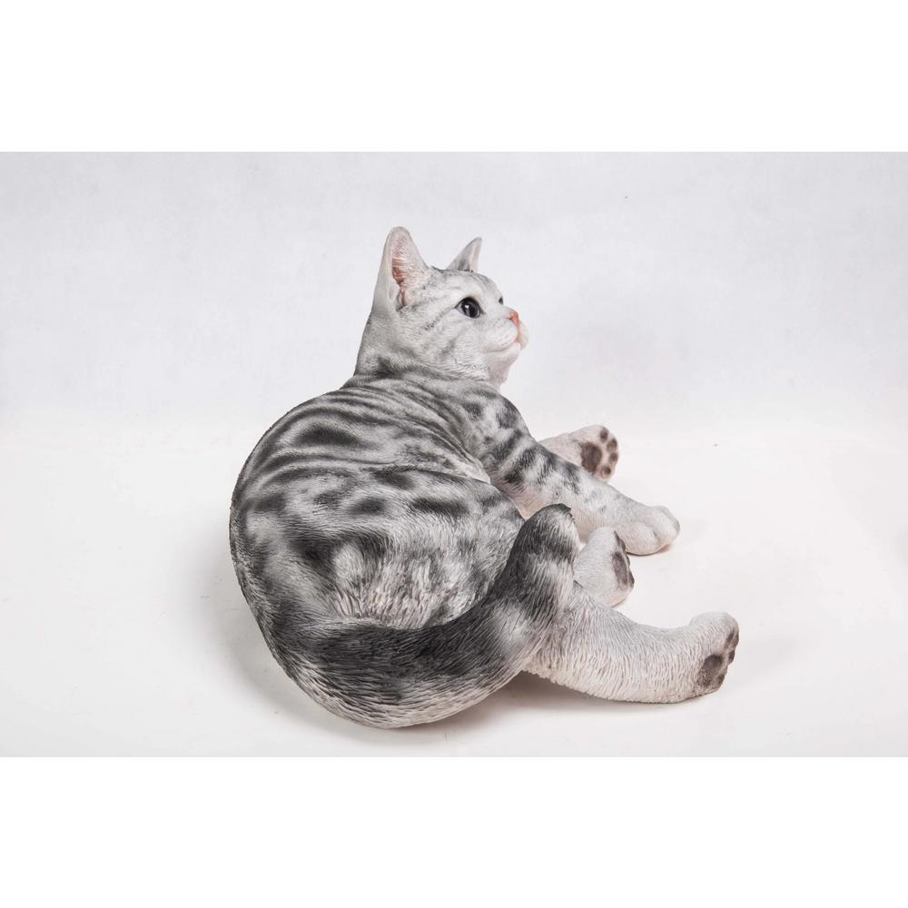 Hi Line Gift American Shorthair Cat Lying Down Statue 87757 G