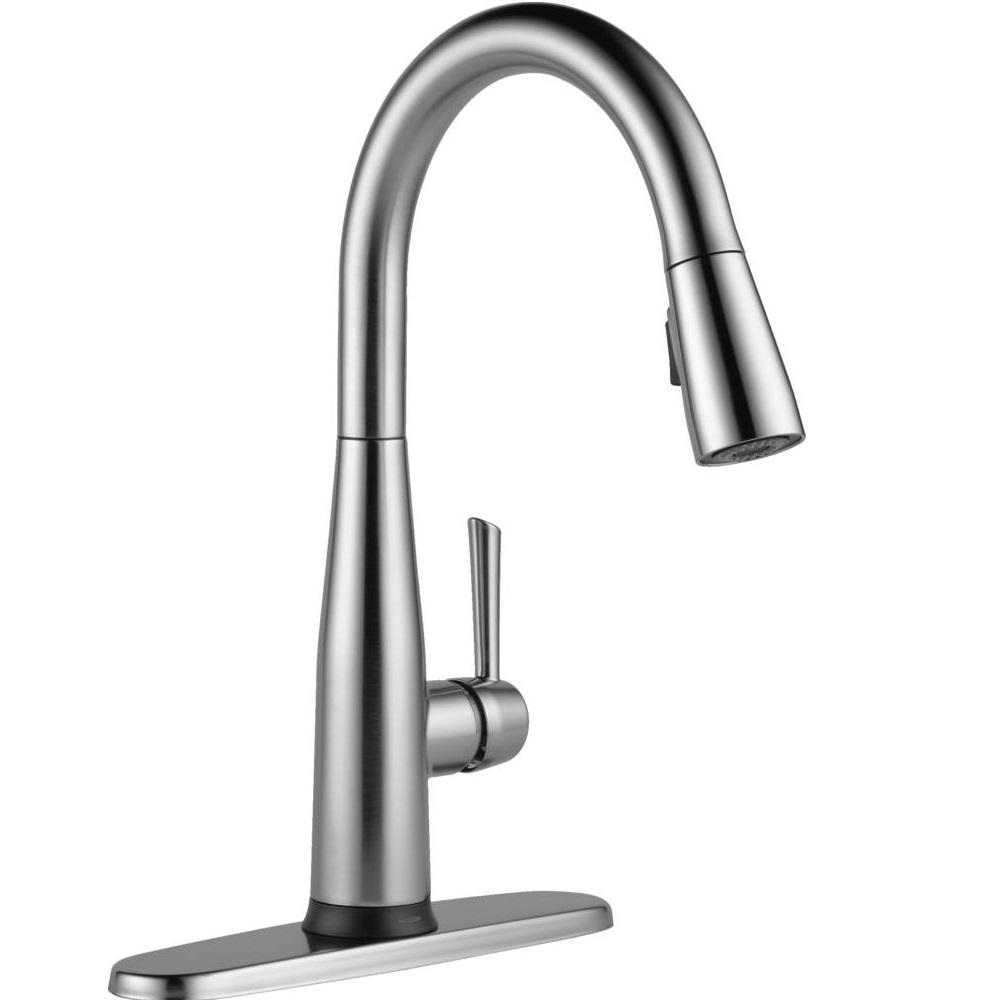 Delta Essa Touch2o Technology Single Handle Pull Down Sprayer Kitchen Faucet With Magnatite Docking In Arctic Stainless