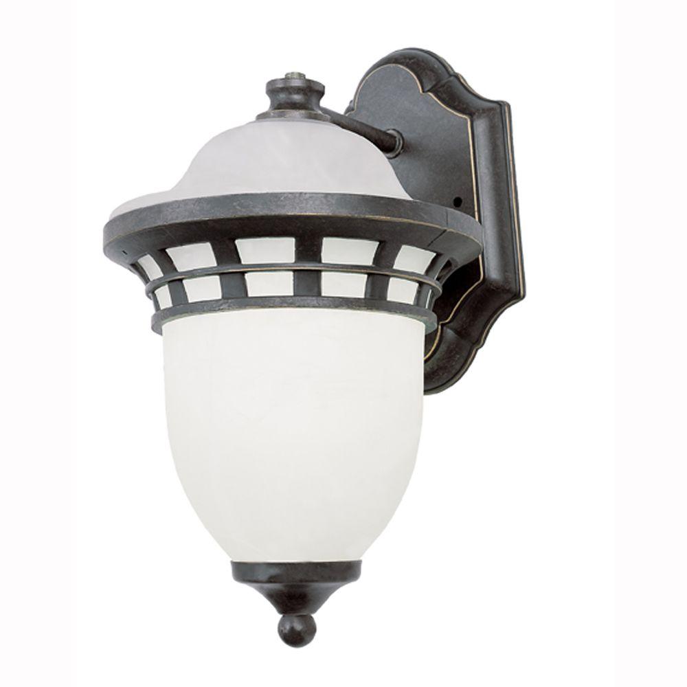 Bel Air Lighting Imperial 1 Light Bronze Outdoor Coach Lantern Sconce With Frosted Glass