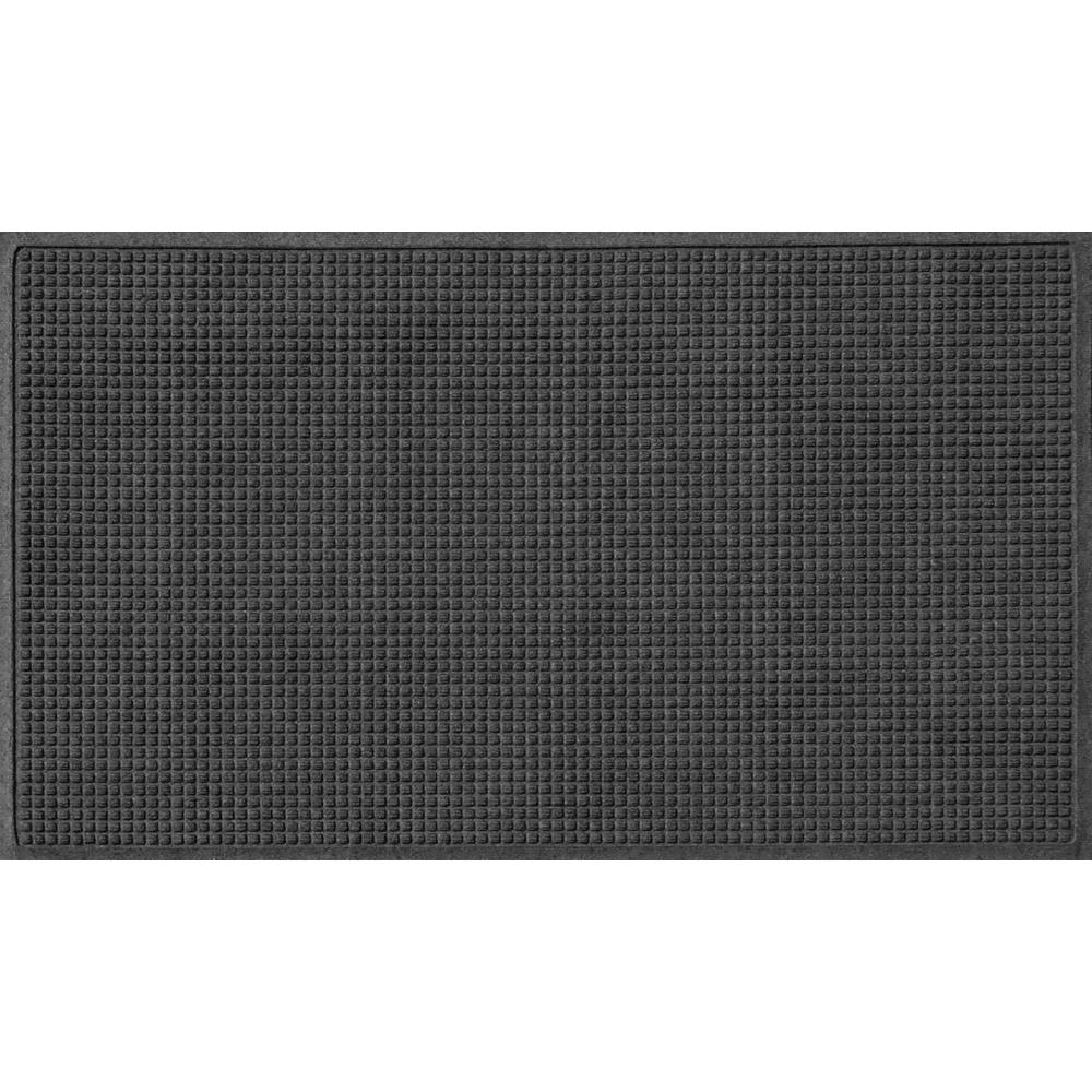 Aqua Shield Charcoal 36 inch x 60 inch Squares Polypropylene Door Mat by Aqua Shield