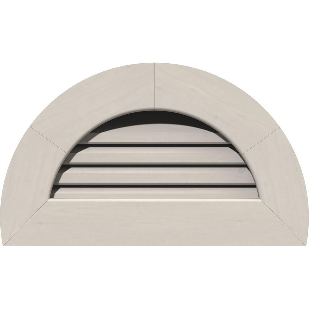 Ekena Millwork 39 in. x 22 in. Functional Half Round Gable Vent with