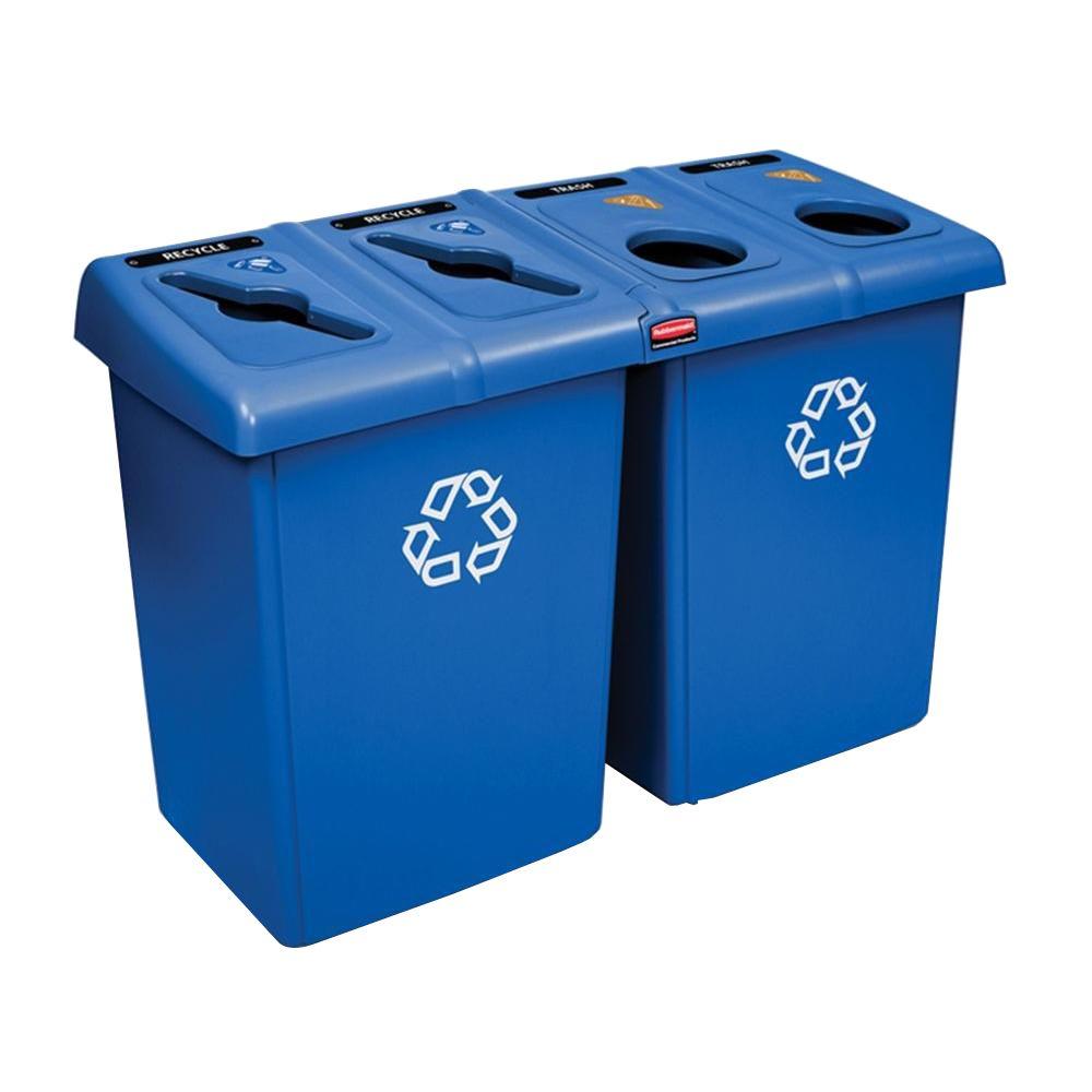 Rubbermaid Commercial Products 4-Stream 92 Gal. Glutton Recycling Station