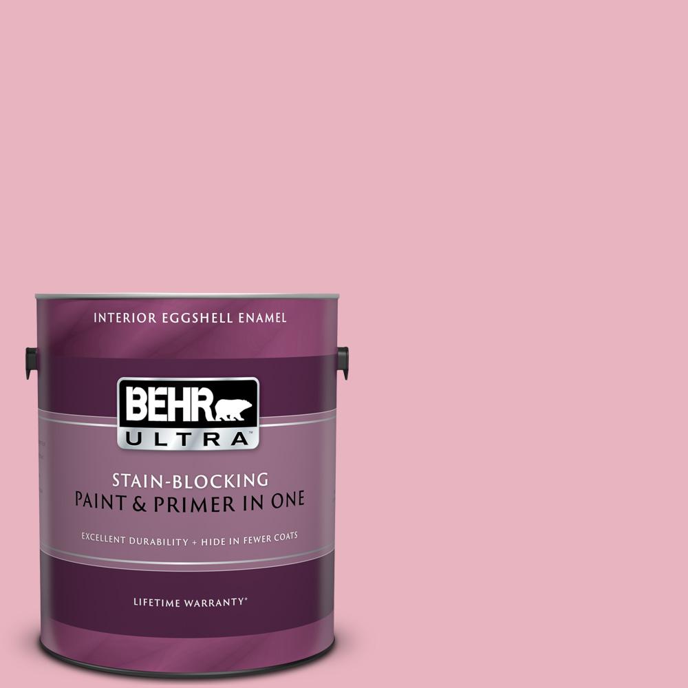 Behr Ultra 1 Gal 110c 2 Colonial Rose Eggshell Enamel Interior Paint And Primer In One