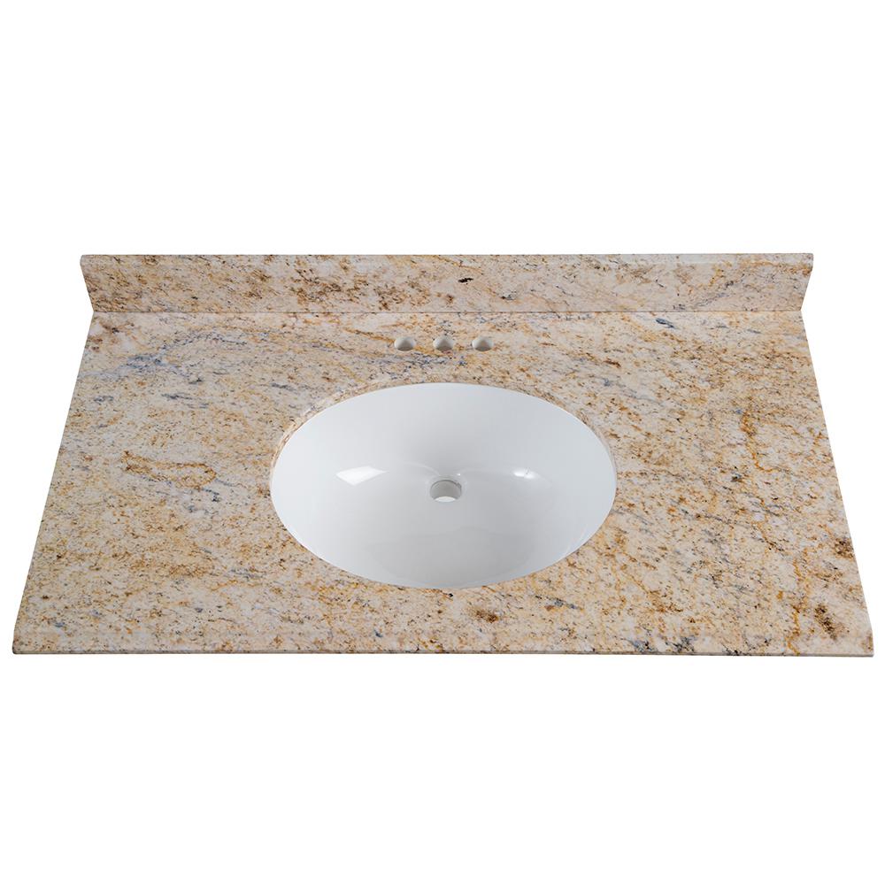 St Paul 37 In X 22 Stone Effects Vanity Top Tuscan Sun With Stone Effects Vanity Top In Tuscan