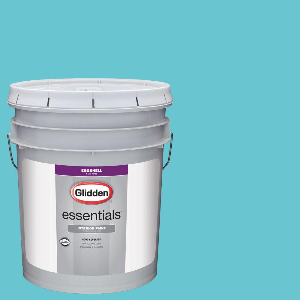 Glidden Essentials 5 Gal Hdgb28 Pacific Coast Blue Eggs Interior Paint