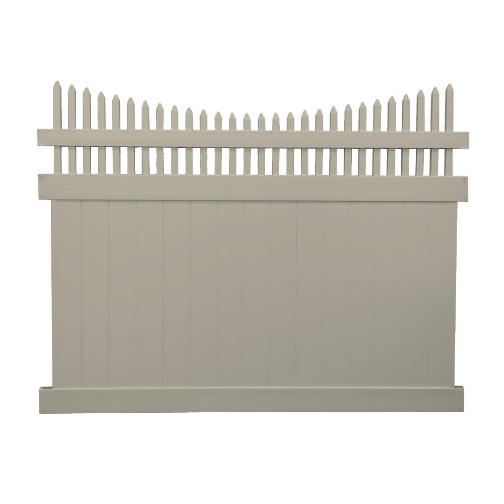 assemble vinyl how to fence 8 ft. Weatherables H Halifax 7 Khaki ft. Privacy W Vinyl x