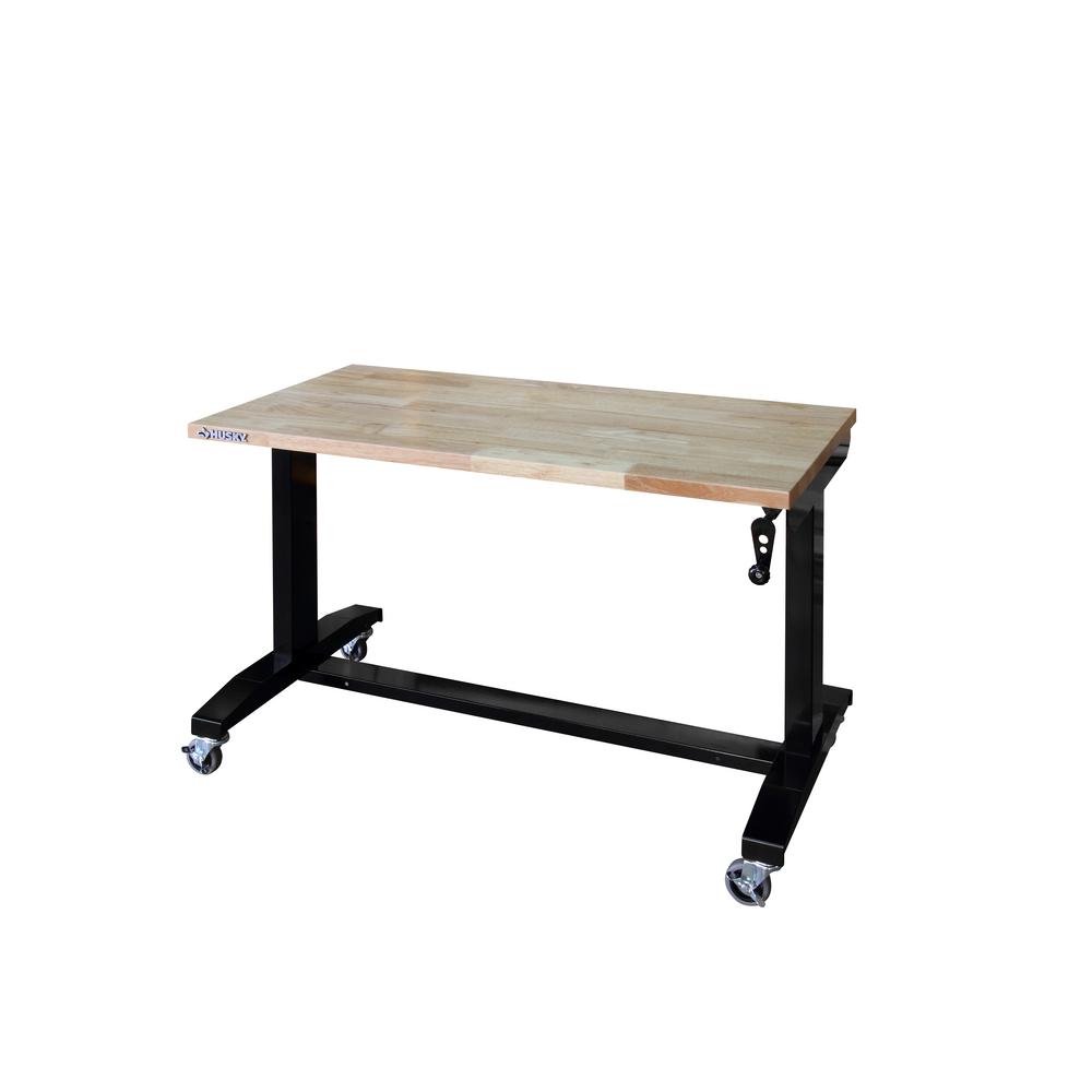 Husky 46 in. Adjustable Height Work Table-HOLT46XDB12 - The Home Depot