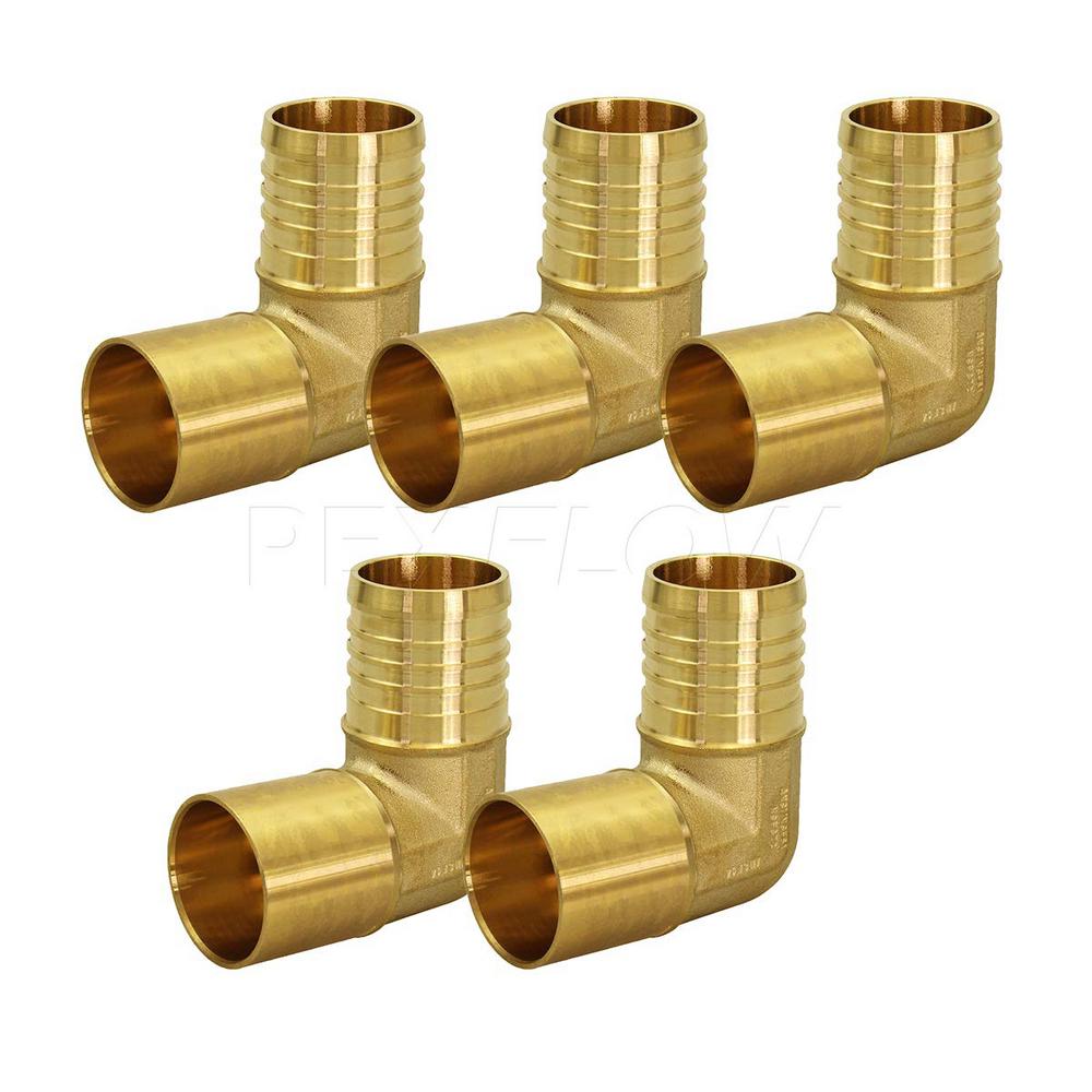 25 Brass Crimp Fittings 5//8/" PEX Elbows