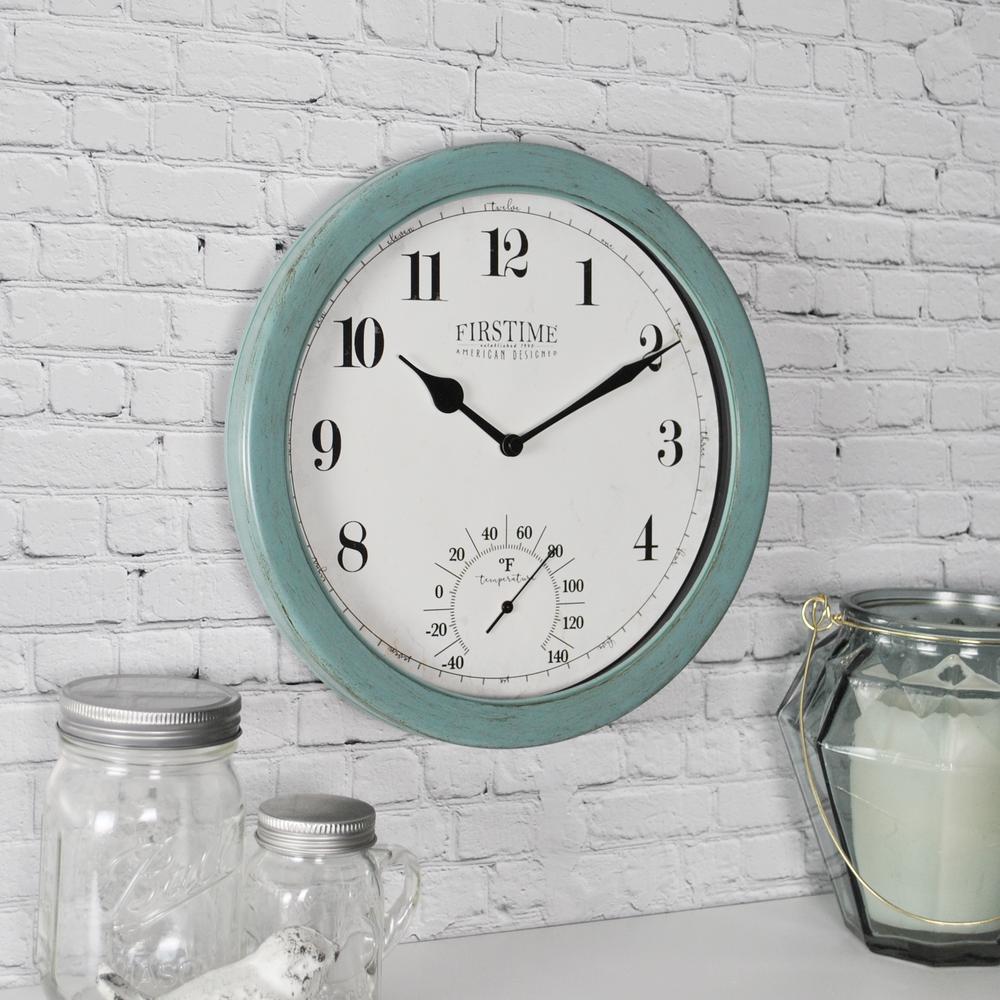 Firstime Chatham Outdoor Wall Clock 31041 The Home Depot Firstime Chatham Outdoor Wall Clock